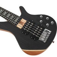 Bullfighter DB-5 NA 5 String Electric Bass Solid Mahogany & Maple Body Active Humbucker Pickup Professional Stage Bass