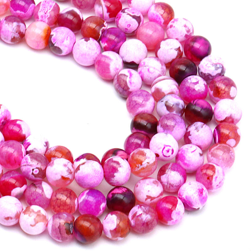 Rose Fire Dragon Veins Agate