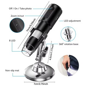 Nhỏ gọn cầm tay độ nét cao 1600x kính hiển vi kỹ thuật số máy ảnh LED Hàn Kính lúp USB phí chính xác điện tử làm việc trong - Product Image 6
