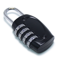 Cadenas à 4 chiffres avec code de mot de passe Cadenas de sécurité pour voyage et bagages Serrure à combinaison Mini fermeture à glissière Cadeaux promotionnels