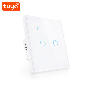 Interruptor de Luz Táctil WiFi Inteligente Tuya de 2 Canales para UE, Control Remoto, Funciona con <span class=keywords><strong>Alexa</strong></span>, Línea Neutra/Sin Línea Neutra Opcional PST-TY-E2 - Product Image 3