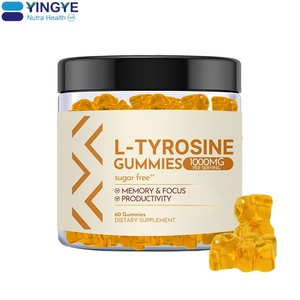 Bioflex OEM ODM Integratore di <span class=keywords><strong>L</strong></span>-Tirosina 1000mg per Adulti, Gommose alla Tirozina per Calma, Concentrazione, Memoria, Umore ed Energia - Product Image 1