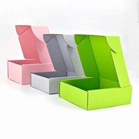 Petit carton d'expédition personnalisé en carton ondulé recyclé, facile à déchirer, pour envoi court, pliable, naturel, en lot, en kraft, MOQ 500 pièces