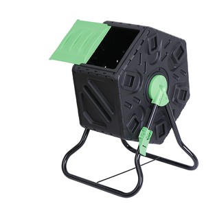 18.5 Gallon Compost Bin Small Composter Tumbler Rotating Chamber Garden Composter Bin with Steel Frame Outdoor Kitchen Garden