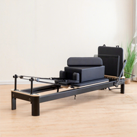 Lit de Pilates en alliage d'aluminium, petit modèle noir et blanc, pour studio de yoga et salle de sport, Reformer Shandong Texas