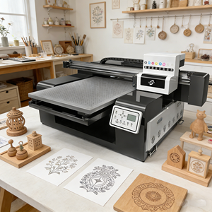 طابعة نافثة للحبر بالأشعة فوق البنفسجية 6090 بسعر المصنع للأعمال الصغيرة، آلة طباعة بطاقات <span class=keywords><strong>PVC</strong></span> والأقلام والأكواب وكرات الجولف - Product Image 2