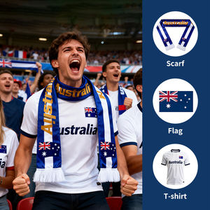 Écharpe de supporter de football Gahumi 2026 Canada Mexique États-Unis Australie, meilleure qualité, écharpes de football promotionnelles unies - Product Image 1