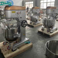 Mixer Planetary Komersial 60L 3 Kecepatan dengan Mangkuk Stainless Steel untuk Mengaduk Adonan, Telur, dan Krim, Cocok untuk Toko Roti, Hotel, dan Toko Kue