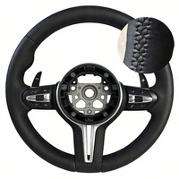 Volant en cuir personnalisé F30 pour M3/M4 F80/F82 E91/E92 - Design sportif à 3 branches de style Thong