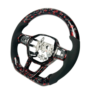 Volante in Pelle Alcantara Personalizzato in Carbonio Forgiato Rosso per <span class=keywords><strong>Honda</strong></span> Civic 11a Generazione Accessori Auto - Product Image 3