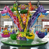 Chaise volante électrique rotative d'extérieur pour parc d'attractions, 12 places, en fibre de verre, pour enfants, à vendre