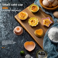 Moule à gâteau en silicone, moule à muffins, ustensiles de cuisson antiadhésifs, formes cœur, étoile, fleur, ronde, outils pour cupcakes et gâteaux