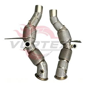 Kit de modification d'échappement avec boucliers thermiques Vortex en acier inoxydable SS304 pour Ferrari F8 Tributo Spider 3.9T V8 2019-2024, avec bande thermique et fixation par boulons - Product Image 2