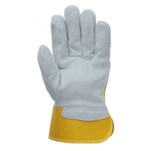 Guantes de soldadura de cuero de vaca Reforzados Resistentes a impactos y al calor EN407 Guantes de cuero antichispas - Product Image 3