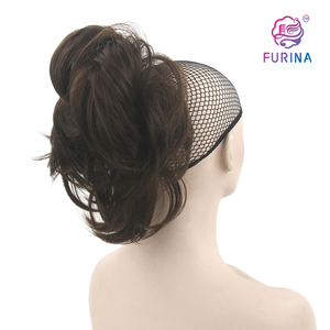 Personalizado personalizado rizado Cola de Caballo cordón corto rizado Cola de Caballo deportes Cola de Caballo diadema para chica blanca - Product Image 6