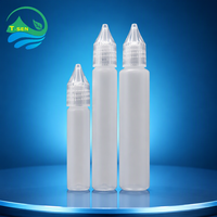 Flacons compte-gouttes en plastique en forme de stylo de 5 ml, 10 ml, 20 ml, 30 ml, 60 ml, rechargeables, en PE, pour huiles essentielles, avec bouchon à vis en cristal
