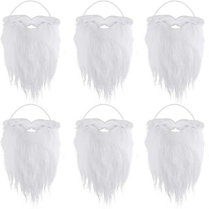 Barbe de Père Noël à pois pour fête, <span class=keywords><strong>moustache</strong></span> blanche, accessoire de costume pour adultes et enfants, décoration de fête de Noël, accessoire de cosplay - Product Image 4