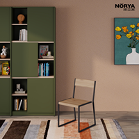 Chaise de salle à manger NORYA moderne et minimaliste en chêne massif blanc, étanche, avec structure flottante industrielle de luxe en métal pour villa