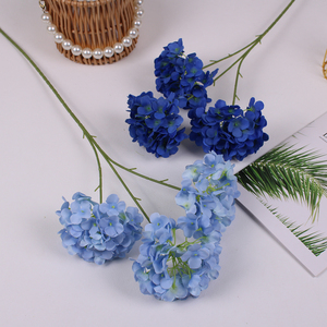 Flores Artificiales de Hortensia de 3 Cabezas Estilo Chino, Flores de Seda para el Hogar, Decoración para Sala de Estar, Mesa de Comedor, Flores para Boda - Product Image 2