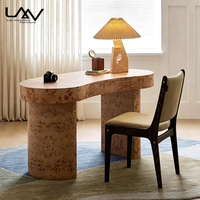 Bureau en placage de bois de style nordique pour hôtel, maison, bureau, villa, chambre à coucher, table de toilette incurvée en bois, meubles