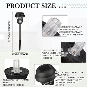 Piège à moustiques solaire pour jardin et pelouse, anti-insectes, étanche, anti-UV, vente en gros - Product Image 5
