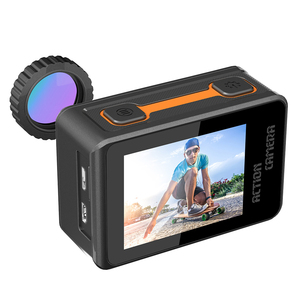 Impermeable táctil doble pantalla Wifi Full Hd 5K 30fps Selfie Video deporte acción Cámara casco motocicleta deporte Vlog Ausek Pro - Product Image 3