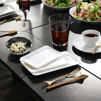 Assiettes à dîner en mélamine blanche incassables de 12 pouces certifiées nouveau style