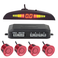 Système d'aide au stationnement avec 4 capteurs de stationnement, Radar de secours pour voiture automobile, alerte sonore, écran de Distance LED