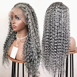 Perruques Lace Front Wigs Deep Wave 13x4, perruques frontales brésiliennes de cheveux humains vierges bruts bouclés Hd pour femmes noires