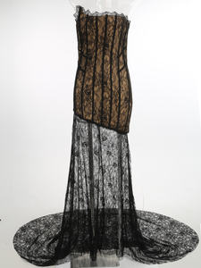 SS2448ชุดสูทแบบผ่าเปิดออกได้สำหรับผู้หญิงชุดแมกซี่เกาะอกทรงก้างปลาเซ็กซี่ลูกไม้ - Product Image 3