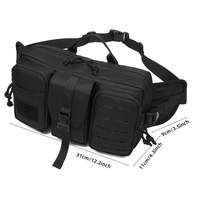 Nouveaux produits tendance 2026 – Sac à dos tactique en nylon personnalisé avec logo, sac banane multi-poches pour la pêche et le plein air avec porte-cartes