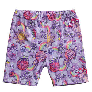 Été Tissu de soie de lait doux Impression personnalisée Tight 0-16 <span class=keywords><strong>ans</strong></span> Taille haute Pantalon court Casual Wear Girl Biker Shorts - Product Image 2