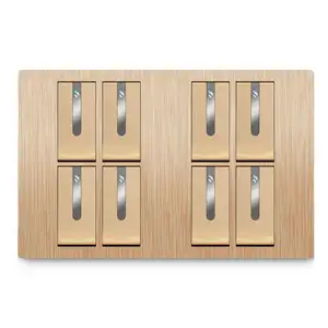 Nepal Hot Sale New Design Flame Retardant Easy to Install PC Wall Switch Panel Power Switch