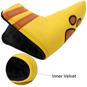 Современный хит продаж: водонепроницаемый чехол для клюшек для гольфа из искусственной кожи с 3D вышивкой логотипа и магнитной застежкой, забавный индивидуальный дизайн для клюшек-маллетов и паттеров. - Product Image 3