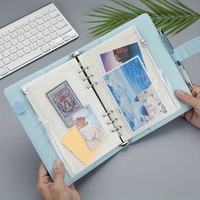 A5 A6 A7 Mini Classeur Poches avec Fermeture Éclair Loose Leaf zipper bag Transparent Card Protector Side Loading Waterproof Cash Enveloppes