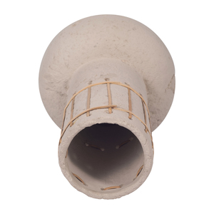 Vaso in ceramica testurizzata con design a corda, classico vaso per fiori per l'arredamento di soggiorno e camera da letto, stile boho. - Product Image 5