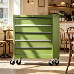 5 Drawers Heavy Duty Modern Metal Multifunctional 4-Wheel Rolling Tool Cart 360 Rotation Beauty Salon Commercial Use - Product Image 2