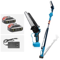 Kit de sécateur télescopique DIY pour élagage en hauteur de 2 mètres, avec 2 batteries au lithium, tige d'extension et moteur sans balais