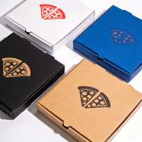 Boîte à pizza écologique avec logo et motif personnalisés, emballage alimentaire jetable en carton de qualité alimentaire pour emporter