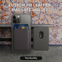 Porte-cartes magnétique Magsafe en cuir PU de haute qualité avec logo personnalisé en gros Portefeuille de téléphone pour les industries du voyage et de l'automobile