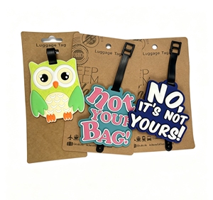 Nouvelle conception d'étiquette de bagage en PVC souple, étiquette de bagage en caoutchouc personnalisée, étiquette de bagage moderne simple et mignonne, couleurs personnalisées - Product Image 6