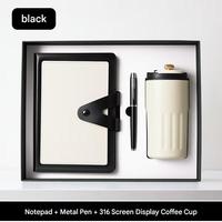 Logo personnalisé Entreprise de luxe de haute qualité Cadeaux d'affaires avec Journal Notebook Pen Cup Power Bank Sets
