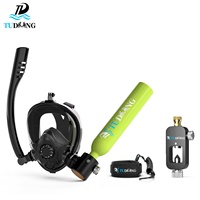 TUDIVING – Nouveau masque de plongée intégral léger et réutilisable avec mini-bouteille de plongée, conforme aux normes de sécurité 10 minutes, personnalisable
