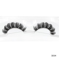 Cils en bande de volume russe Curl D avec logo personnalisé Cils en volume russe 3D doux et moelleux