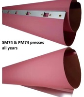 Housse de cylindre de transfert rouge anti-salissure 750x567x0.35mm pour machine d'impression offset SM52 SM74 SM102 M2.215.105