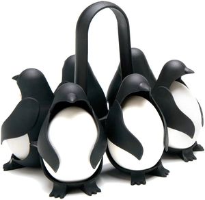 Cuiseur à œufs créatif en forme <span class=keywords><strong>de</strong></span> <span class=keywords><strong>pingouin</strong></span>, résistant à la chaleur, anti-brûlure, 6 trous avec support pour usage domestique en cuisine - Product Image 5