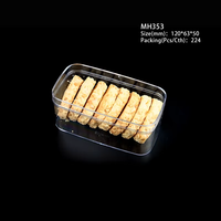 Boîtes à gâteaux et bonbons transparentes rectangulaires et carrées personnalisées, présentoir recyclable avec couvercle pour aliments, pour la restauration et la vente au détail