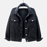 Femmes grande taille Denim jean blazer veste printemps automne manteau court Jean veste décontracté hauts vêtements d'extérieur amples