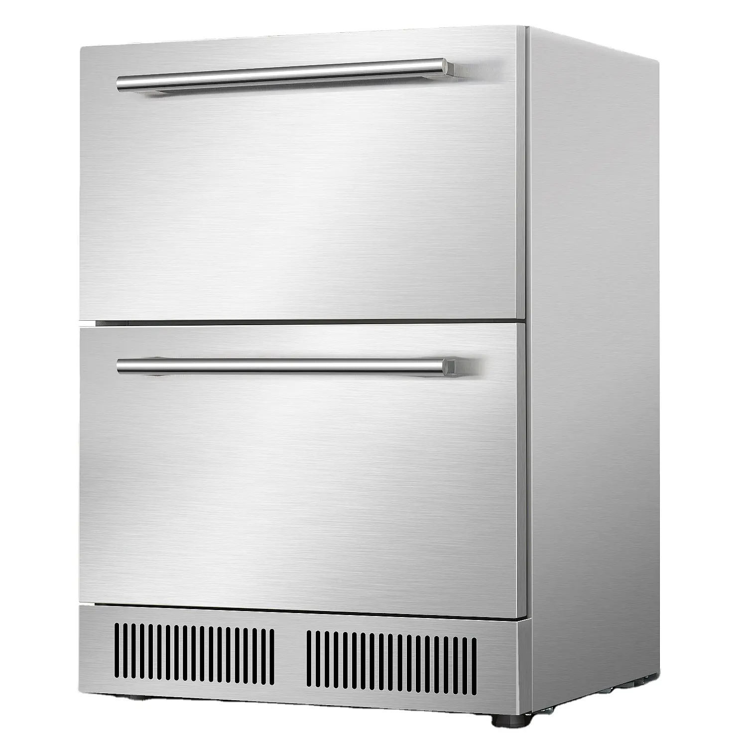 Большой холодильник для ресторана, твердая дверь, вертикальный охладитель для внутреннего и наружного холодильника с двойным ящиком