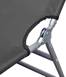 Hangrui High Quality Steel <strong>Tube</strong> Folding Reclining Beach Camping Bed Portable Iron Modern Leisure Outdoor Use Hotels Park 600D - Product Image 6